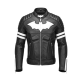 Batman Inspired Black Biker Coat for Men, Motorcycle Outerwear, Superhero Cosplay Costume | Comic Fans