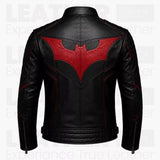 Batman Beyond Inspired Black Red Leather Jacket for Men | Superhero Motorcycle Biker Jacket -