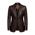 Herren Lederblazer Dunkelbraun | Klassische Leder Anzugsjacke