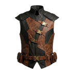 Women’s Brown & Black Leather Warrior Waistcoat | Medieval Fantasy Vest