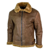 Men's Shearling Aviator Jacket – Winter Warm Faux Fur Lined Bomber Coat